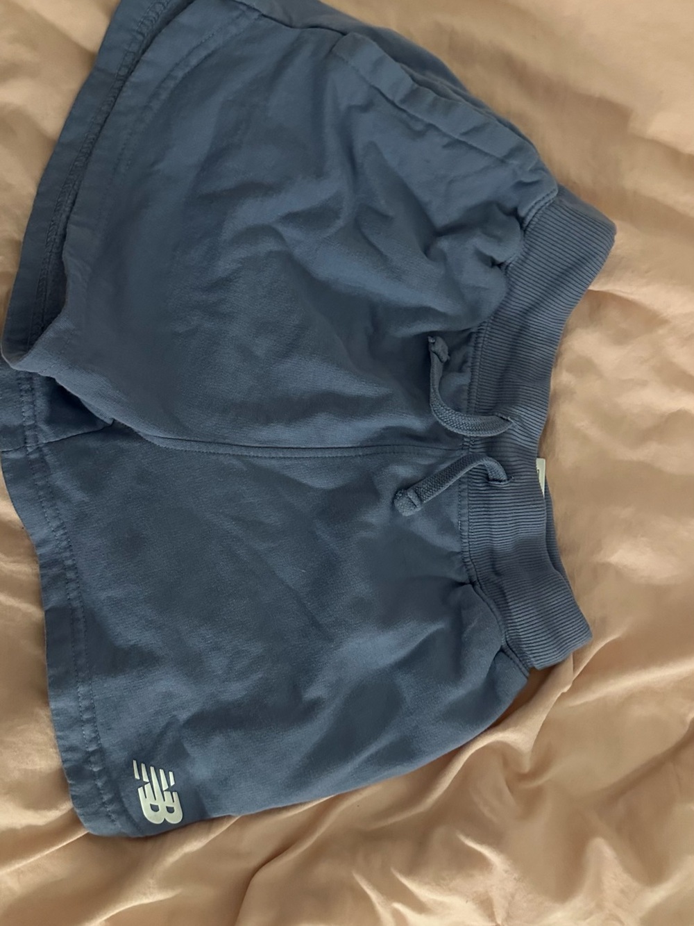 New Balance women Slate Blue Athletic Shorts with Logo